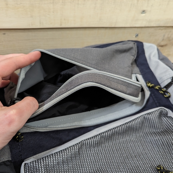 OP Backpack Book Bag , Grey / Navy Blue - Picture 9 of 12